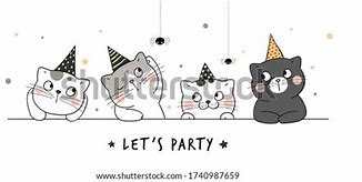 Image result for Cat Drawing Party Hat