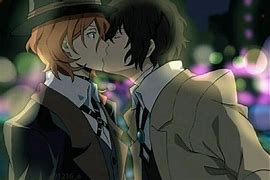 Image result for Dazai and Chuuya Kiss Anime