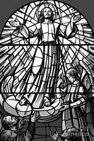 Image result for Ascension of Jesus Black and White