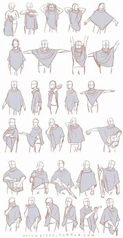 Image result for Hooded Cloak Drawing Reference