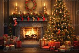 Image result for Christmas Fireplace Night