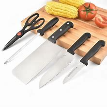 Image result for Kitchen Knife Set Wood