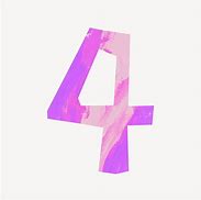 Image result for Number 4 Sticker Purple