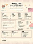 Image result for Cake Order Form Template