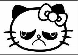 Image result for Hello Kitty Grumpy Cat