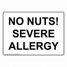 Image result for No Nuts Warning Sign