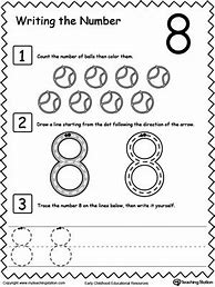 Image result for Printable Preschool Worksheets Number 8