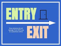 Image result for Door Entrance and Exit Signs