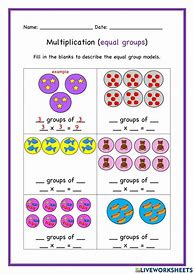 Image result for Equal Groups Multiplication Worksheets