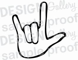 Image result for ASL I Love You with Heart SVG