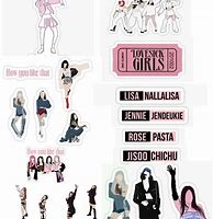 Image result for Black Pink Printable Band Stickers