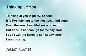 Image result for I Think of You Poem