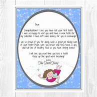 Image result for Lost Tooth Tooth Fairy Letter