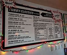 Image result for Tubby Dog Menu