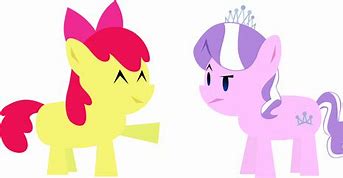 Image result for MLP Diamond Tiara and Apple Bloom Hug