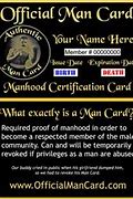 Image result for Official Man Card