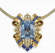 Image result for Aquamarine and Diamond Pendant Necklace