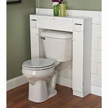 Image result for Brushed Nickel Over Toilet Space Saver