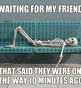 Image result for Skeleton Waiting On a Bench