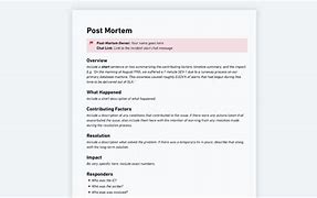 Image result for Simple Post-Mortem Template