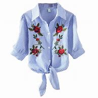 Image result for Striped Blouses Shirts