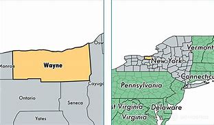 Image result for Wayne County NY Map