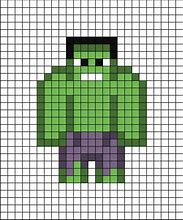 Image result for Pixel Art Grid She-Hulk