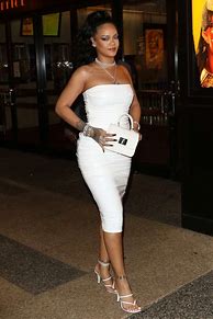 Image result for Rihanna White Dress