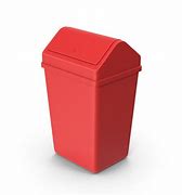 Image result for Red Trash Can