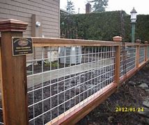 Image result for Hog Wire Wood Fence