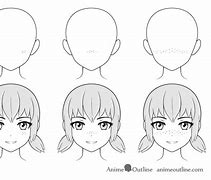 Image result for Anime Basic Face Outline