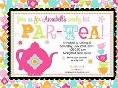 Image result for Tea Party Birthday Invitations