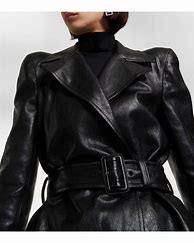 Image result for Balenciaga Leather Trench Coat