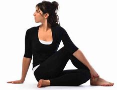 Image result for Vakrasana Pose Black and White