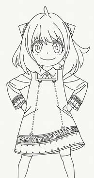 Image result for Anime Line Drawing Ania