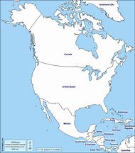 Image result for Printable Map of North America