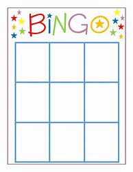 Image result for Blank Bingo Game Template