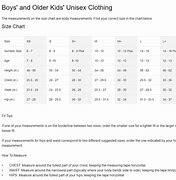 Image result for Nike Clothing Size Chart