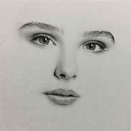 Image result for Lady Face Sketch