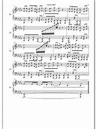 Image result for I See Fire Flute Sheet Music