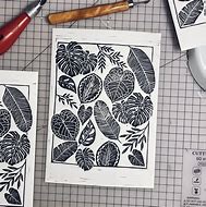 Image result for Lino Print Leaves