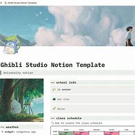 Image result for Studio Ghibli Notion Template