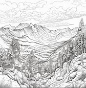 Image result for How to Draw a Mountain Scene