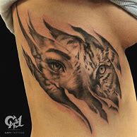 Image result for Tiger Rib Tattoo