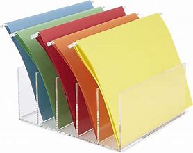 Image result for Acrylic Desktop File Organizer