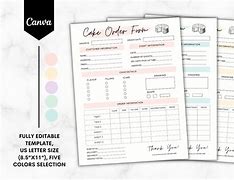 Image result for Cake Order Form Design