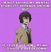 Image result for Dazai BSD Funny Sticker