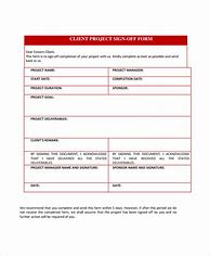 Image result for Project Sign Off Template