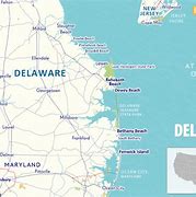 Image result for Map of Delaware Coastal Beaches