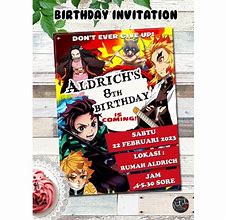 Image result for Demon Slayer Anime Birthday Card